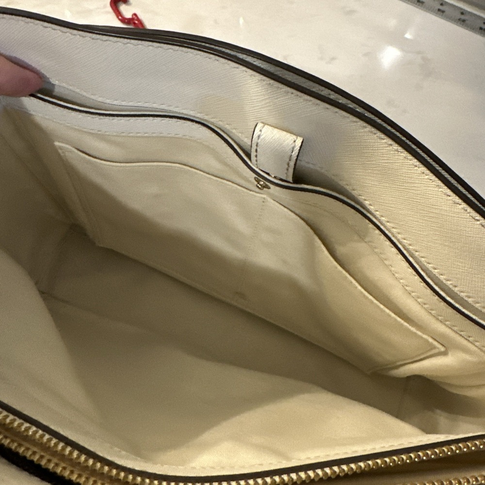 Tory Burch Tote Bag Shoulder Bag Robinson Medium Leather Ivory, Protective Bag. - Picture 6 of 16